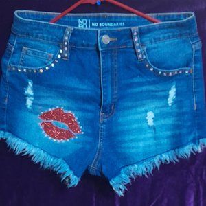 No Boundaries Rhinestone Shorts